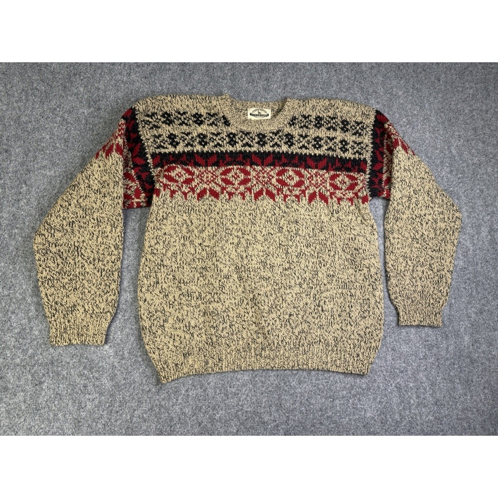 Men's Vintage Eddie Bauer Legends 100% Wool Pullover Sweater Size Large Knit